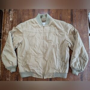 J.J. Cochran Vintage Jacket Beige Mens Large Made In USA Grandpacore Dadcore 80s